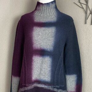 Lafayette 148 Ombre Tie Dye Wool Cashmere Knit